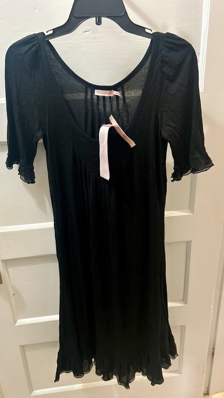Women’s Juicy Couture Black Dress 3/4 Knee Length Size Medium Cocktail NWT $178